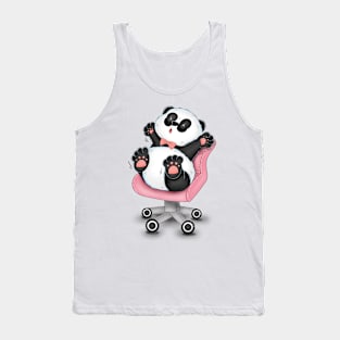 Cute Panda On Working Chair Tank Top